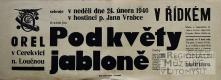 Cerekvice nad Loučnou, Orel, Pod květy jabloně - plakát, 1946