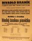 Praha-Braník, SDO, Hafíčku a Zrzáčku hledej českou písničku - plakát, 1933