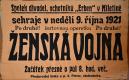 Miletín, Erben, Ženská vojna - plakát, 1921