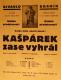 Praha-Braník, SDO, Kašpárek zase vyhrál - plakát, 1934