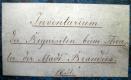 Brandýs nad Labem, Inventarium der Requisiten beim Theater der Stadt Brandejs 1851, 01, titul na obálce