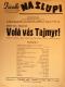 Praha-Nové Město, Vzděl. sbor vyšehradský, Divadlo Na Slupi, Volá vás Tajmyr! - plakát, 1950