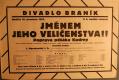 Praha-Braník, SDO, Jménem Jeho Veličenstva - plakát, 1932