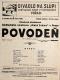 Praha-Vyšehrad, Malá scéna,  Povodeň, v Divadle Na Slupi - plakát, 1926