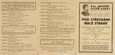 Plzeň, Dělnický ochotnický spolek Havlíček Plzeň-Lobzy, Pod střechami Malé Strany – program, 1936