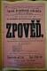 Nová Paka, SDO, Zpověď - plakát, 1886