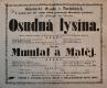Pardubice, SDO, Osudná lysina - Mumlal a Matěj - plakát, 1864