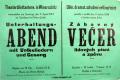 Vinařice, Dělnické dramatické sdružení, Zábavný večer lidových písní a zpěvů - plakát, 1944