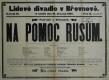Praha-Břevnov, Lidové divadlo, Na pomoc Rusům - plakát, 1905
