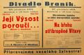 Praha-Braník, Divadlo Braník, Její Výsost poroučí... - Na břehu stříbropěnné Vltavy - plakát, 1931