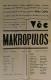 Litomyšl, Jednota divadelních ochotníků a MOR, Věc Makropulos - plakát, 1948
