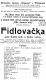 Přeštice, Úhlavan, Fidlovačka - plakát, 1934
