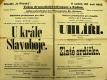 Kolín, Volné dramatické sdružení, U krále Slavoboje - Uhlíři - Zlaté srdíčko - plakát, 1912