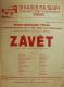Divadlo Na Slupi, Závěť - plakát, 1926