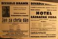 Praha-Braník, SDO, Jan za chrta dán - Hotel Zázračná voda - plakát, 1932
