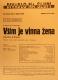 Praha-Nové Město, Divadlo Na Slupi, Vším je vinna žena - plakát, 1938