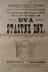 Polička, Spolek divadelních ochotníků, Dva šťastné dny - plakát, 1903