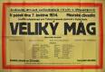 Prostějov, Tyl, Veliký mág - plakát, 1934