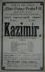 Praha-Holešovice, Beseda Tyl, Kazimír - plakát, 1907