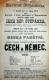 Chrudim, Divadelní ochotníci, odhalení pamětní desky Jana Nepomuka Štěpánka, Čech a Němec - plakát, 1879