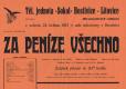 Hostivice, Litovice, Sokol, Za peníze všechno, Nušič, 1947 - plakát