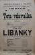 Polička, Ochotníci, Teta vdávalka - Líbánky - plakát, 1897