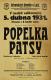 Luže, Jaroslav, Popelka Patsy - plakát, 1931