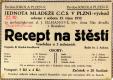 Plzeň, Jednota mládeže při Církvi československé, Recept na štěstí – plakát, 1932