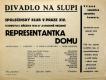 Praha-Nusle, Společenský klub, Reprezentantka domu, v Divadle Na Slupi - plakát, 1932