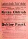 Kolín,Thalie, Kníže Oldřich - Doktor Faust - plakát, 1909