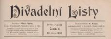 Divadelní listy, 1900, hlavička