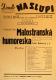 Praha-Nové Město, Vzděl. sbor vyšehradský, Divadlo Na Slupi, Malostranská humoreska - plakát, 1949