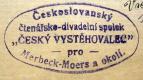 Merbeck-Moers, Českoslovanský čtenářsko-divadelní spolek Český vystěhovalec, razítko