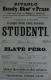 Praha-Nové Město, Beseda Okoř, Studenti, Zlaté péro - plakát, 1900 