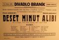 Praha-Braník, SDO, Divadlo Braník, Deset minut alibi - plakát, 1935