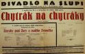 Divadlo Na Slupi, Chytrák na chytráky - plakát, 1929