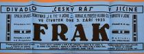 Jičín, Tyl, Frak - plakát, 1925