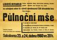 Kostelec nad Černými Lesy, Lidové divadlo, Půlnoční mše - plakát, 1960