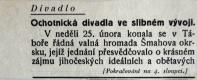 Pelhřimov, Tyl, kniha Jednacích protokolů, jednání Šmahova okrsku ÚMDOČ, novinový článek,  1934