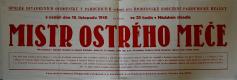 Pardubice, SDO, Mistr ostrého meče - plakát, 1940
