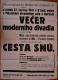 Hradec Králové, MNS Mladá scéna, Cesta snů - plakát, 1941
