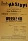 Praha-Nové Město, Vzděl. sbor vyšehradský, Divadlo Na Slupi, Weekend - plakát, 1947
