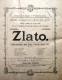 Poděbrady, Jiří, SDO, Zlato - plakát ex Divadelní cedule 1901–(1919), kniha, 1901