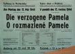Polička, Ochotníci, O rozmazlení Pamele - plakát, 1944