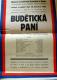 Rabí, SDO Vlastimil, Budětická paní – plakát, 1933