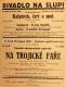 Praha-Nové Město, Divadlo Na Slupi, Kašpárek, čert a spol. - Na trojické faře - plakát, 1932