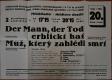 JIčín, Tyl, Muž, který zahlédl smrt - plakát, 194x
