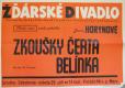 Žďár nad Sázavou, Dětská divadelní scéna, Zkouška čerta Belínka - plakát, s. a.