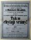 Mnichovo Hradiště, Ochotnické divadlo, Tak se chytají vrány - plakát, 1875