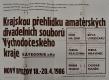 Hradec Králové, Krajské kulturní středisko, Impuls, Nový Bydžov, KP amatérských divadelních souborů kategorie A, plakát, 1986